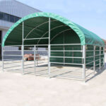 20ft x 20ft x 12ft Livestock Shelter with net sides (Green) - Image 5