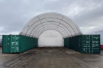 40 x 40ft Container Shelter (12 x 12m) PVC Mesh