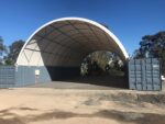 20 x 40ft Container Shelter (6 x 12m) with Back Wall