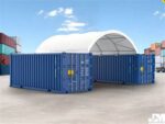 20 x 20ft Container Shelter (6 x 6m) with Back Wall - Image 3