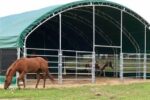 20ft x 20ft x 12ft Livestock Shelter with net sides (Green) - Image 2
