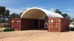 20 x 40ft Container Shelter (6 x 12m) with Back Wall - Image 3