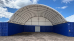 40 x 40ft Container Shelter (12 x 12m) PVC Mesh - Image 2